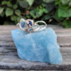 Aquamarine Raw Specimen, Creativity, Calming, Intuition, Charging Plate, 9.4 oz - Image 2