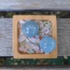 Aquamarine Sphere Duo (S) w/ Morganite Chip Stones, Creativity, Intuition, Calming, Meditation Set - Image 2