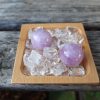 Kunzite Sphere Duo, Inner Peace, Self Love, Compassion, Healing, Divine Love, CQ