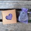 Labradorite Heart Palm Stone, Purple / Blue / Pink / Orange Flash, Transformation