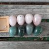 Green Aventurine & Rose Quartz Egg Duo, Abundance, Love, Healing - Image 3