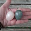 Green Aventurine & Rose Quartz Egg Duo, Abundance, Love, Healing - Image 4