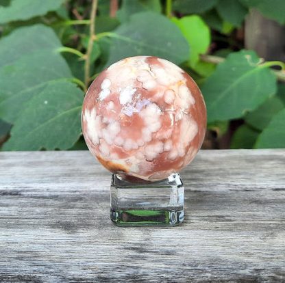 Flower Agate Sphere, Highest Potential, Positivity, Big Dreams, Stress Relief