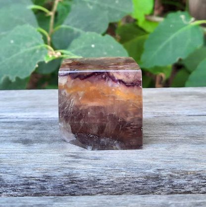 Rainbow Fluorite Cube / Hexahedron, Soul Purpose, Intuition, Source Connection