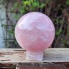 Rose Quartz Sphere L w/ Rose Quartz Stand, Love, Nurturing, Stress Relieving