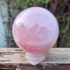 Rose Quartz Sphere L w/ Rose Quartz Stand, Love, Nurturing, Stress Relieving, Heart - Image 2