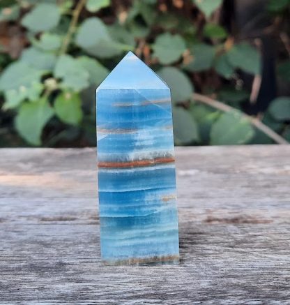 Lemurian Blue Calcite Obelisk / Aquatine / Blue Onyx, Higher Realm Connection G