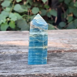 Lemurian Blue Calcite Obelisk / Aquatine / Blue Onyx, Higher Realm Connection B